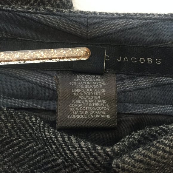 Beautiful NWT Wool Blend Trousers Flat Front Great Details CHARCOAL GRAY SZ 8 - Picture 11 of 13